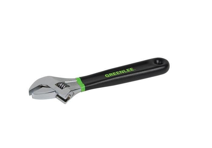GREENLEE Adjustable Wrench Dipped Handle 8"