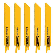 DEWALT 3-1/2" 14 TPI Scroll Cutting Bi-Metal Reciprocating Saw Blade (5 pack)