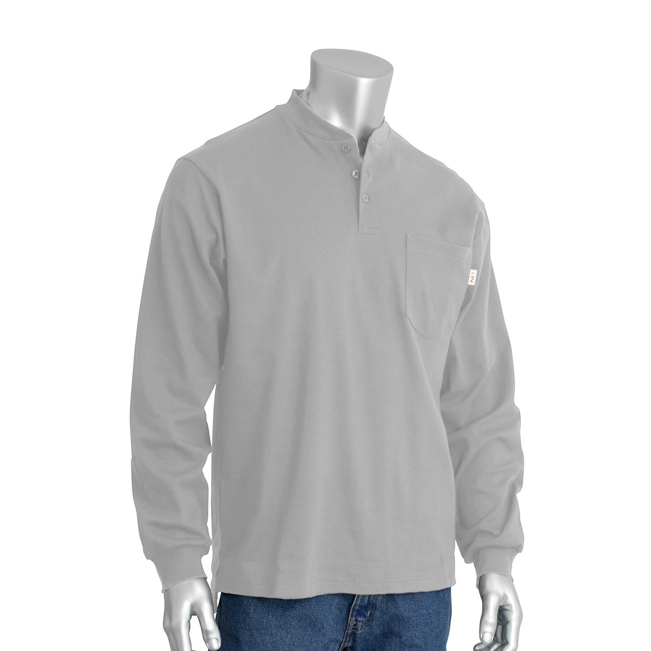 PIP® 385-FRHN 6.5oz FR Clothing, Size L, Gray