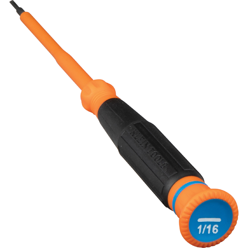 Insulated Precision Screwdriver, 1/16-Inch Slotted, 3-Inch Shank