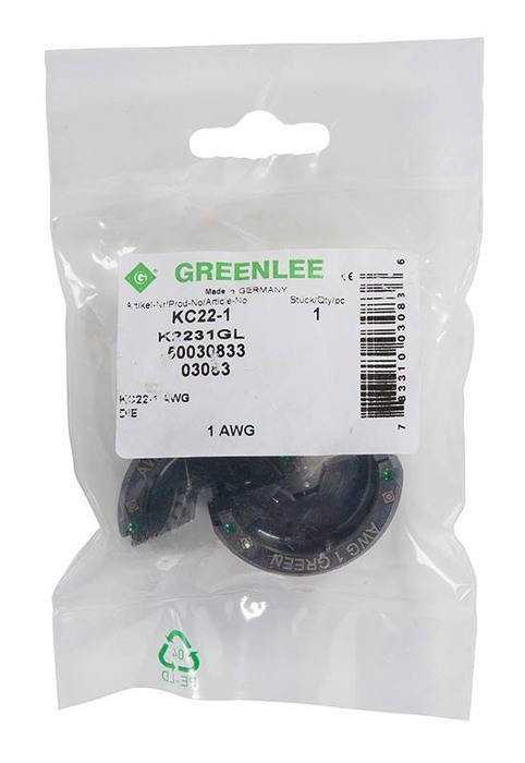 GREENLEE Die, 1 AWG (KC22)