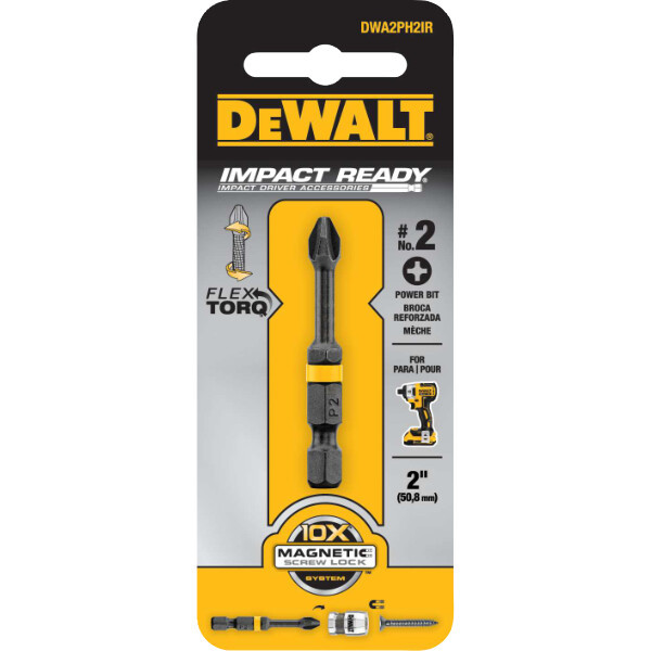 DEWALT 2.25In Phillips No.2 Impact Ready 1Pk