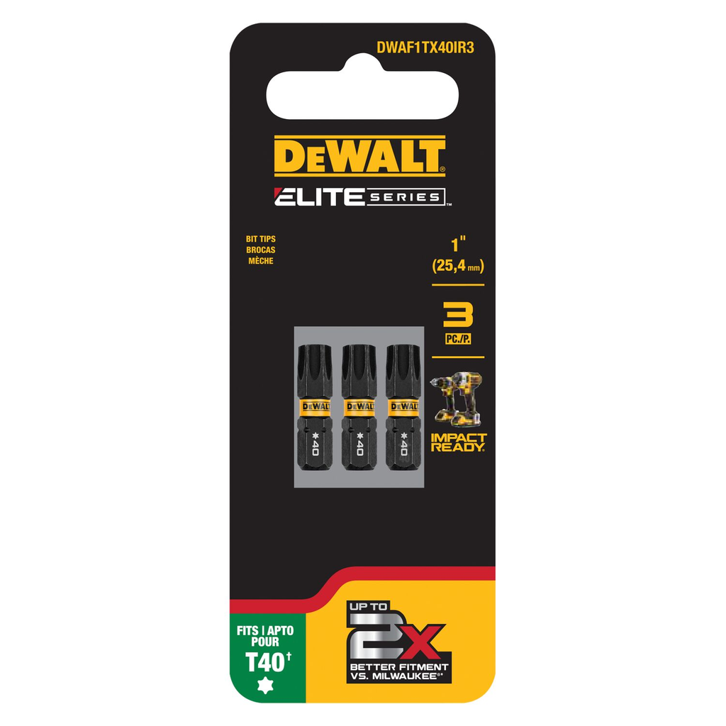 DW FLEXTORQ 3PK 1IN BITS FOR T40