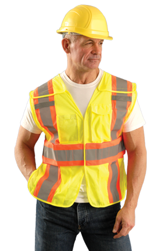 Occunomix Classic Mesh Two-Tone Expandable Safety Vest 1/EA