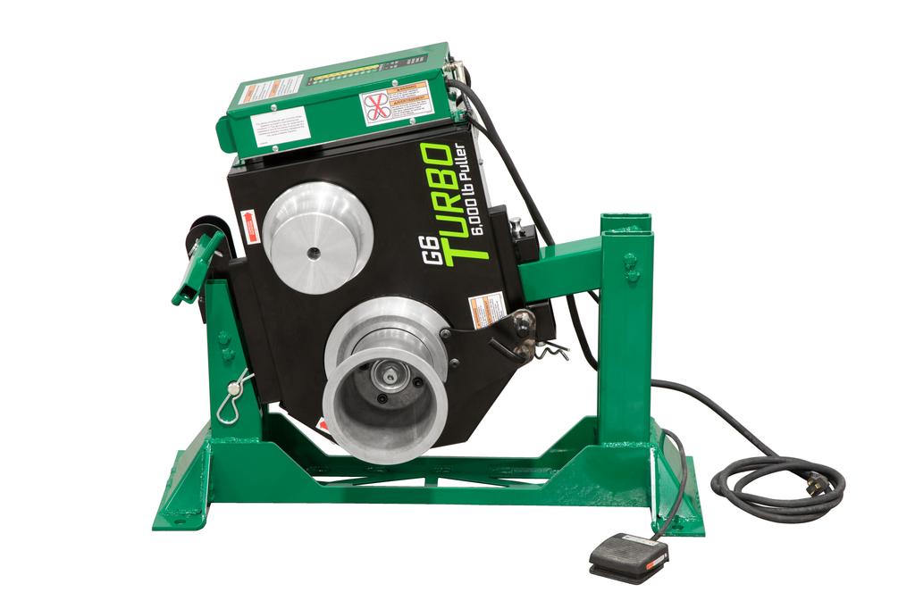 GREENLEE G6 TURBO 6000 LB Cable Puller with Floor Mount