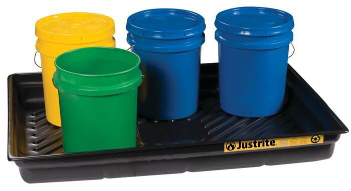 47"W x 33"D x 5.5"H, 29 Gallon Spill Capacity, Spill Tray for Indoor/Outdoor Use, EcoPolyBlend™, Black - 28719