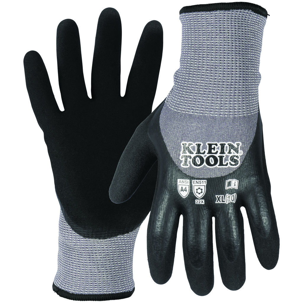 Winter Knit Dipped Gloves, Cut Level A4, Touchscreen, X-Large