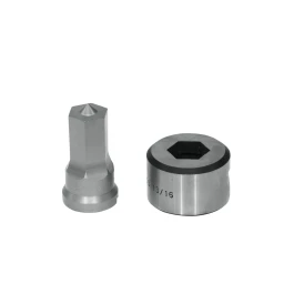 25/32IN HEX PUNCH & DIE SET WITH KEY-WAY, PDH25/32
