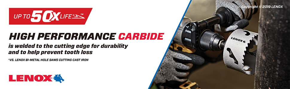 LENOX Carbide Hole Saw, 3 5/8-Inch92 Mm)