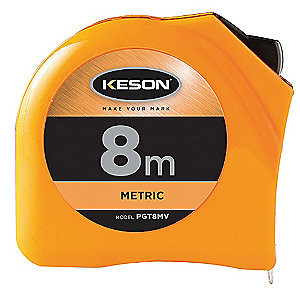 8M B20 Blade Toggle Short Tape Measure 6/PK