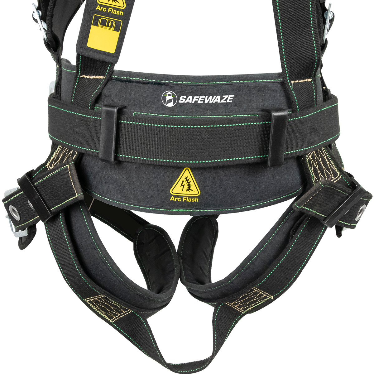 SAFEWAZE Arc Flash Construction Harness: 3D, MB Chest, TB Legs (L)