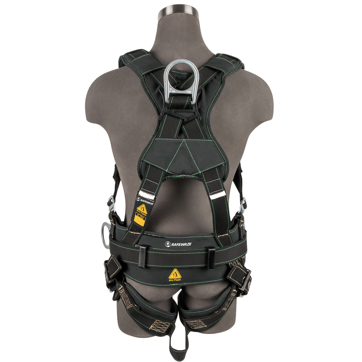 SAFEWAZE Arc Flash Construction Harness: 3D, MB Chest, TB Legs (L)