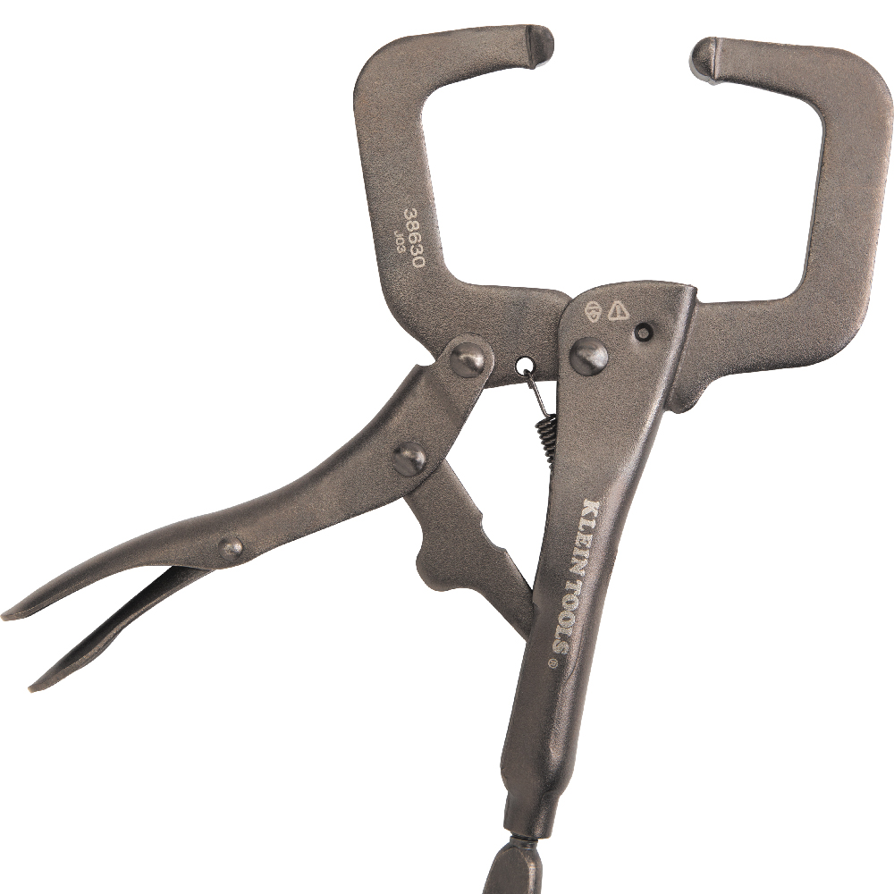 Locking Pliers Set, C-Clamp, Long Nose, Curved Jaw, 3-Piece