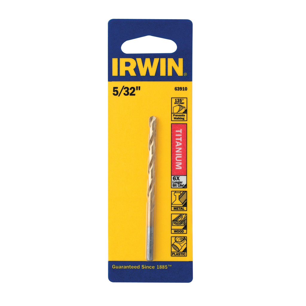 IRWIN DRL 5/32 TIN JL 135' CARDED