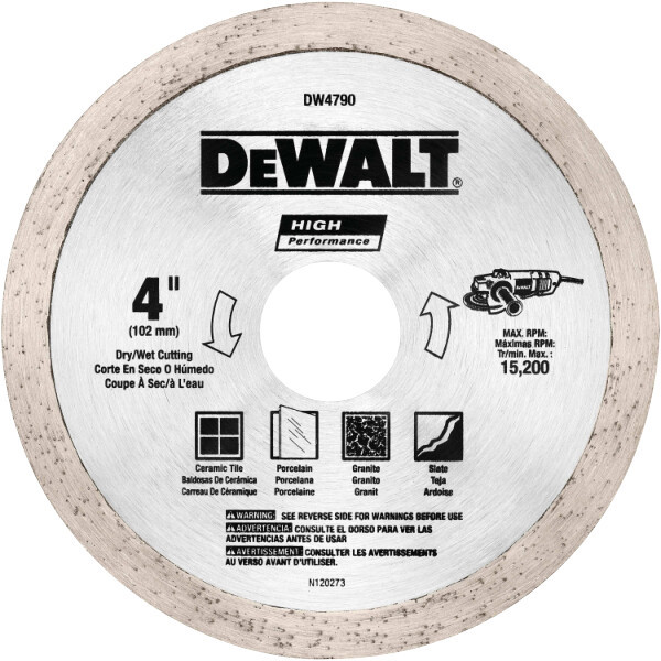 DEWALT 4" x .060 Tile Blade Wet/Dry  (P/N DW4790)