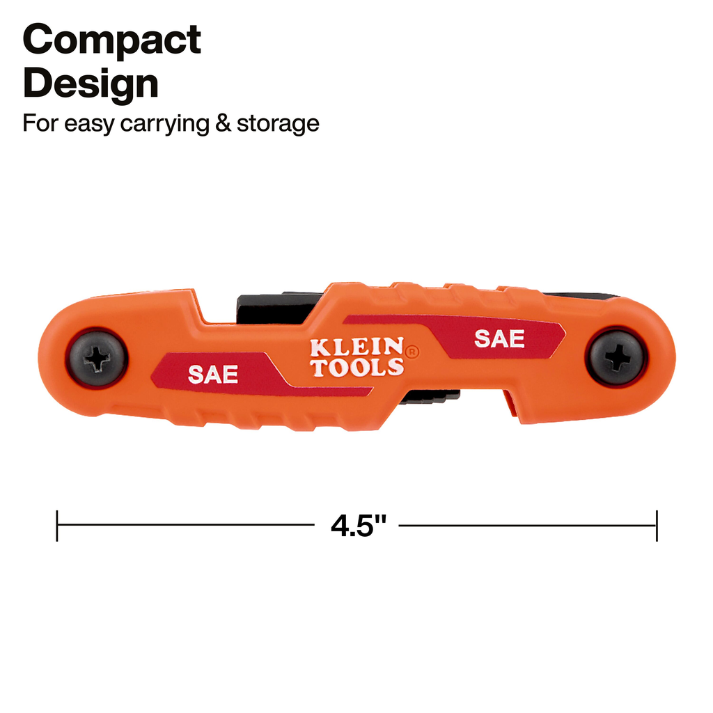 Compact Folding Hex Key Set, SAE