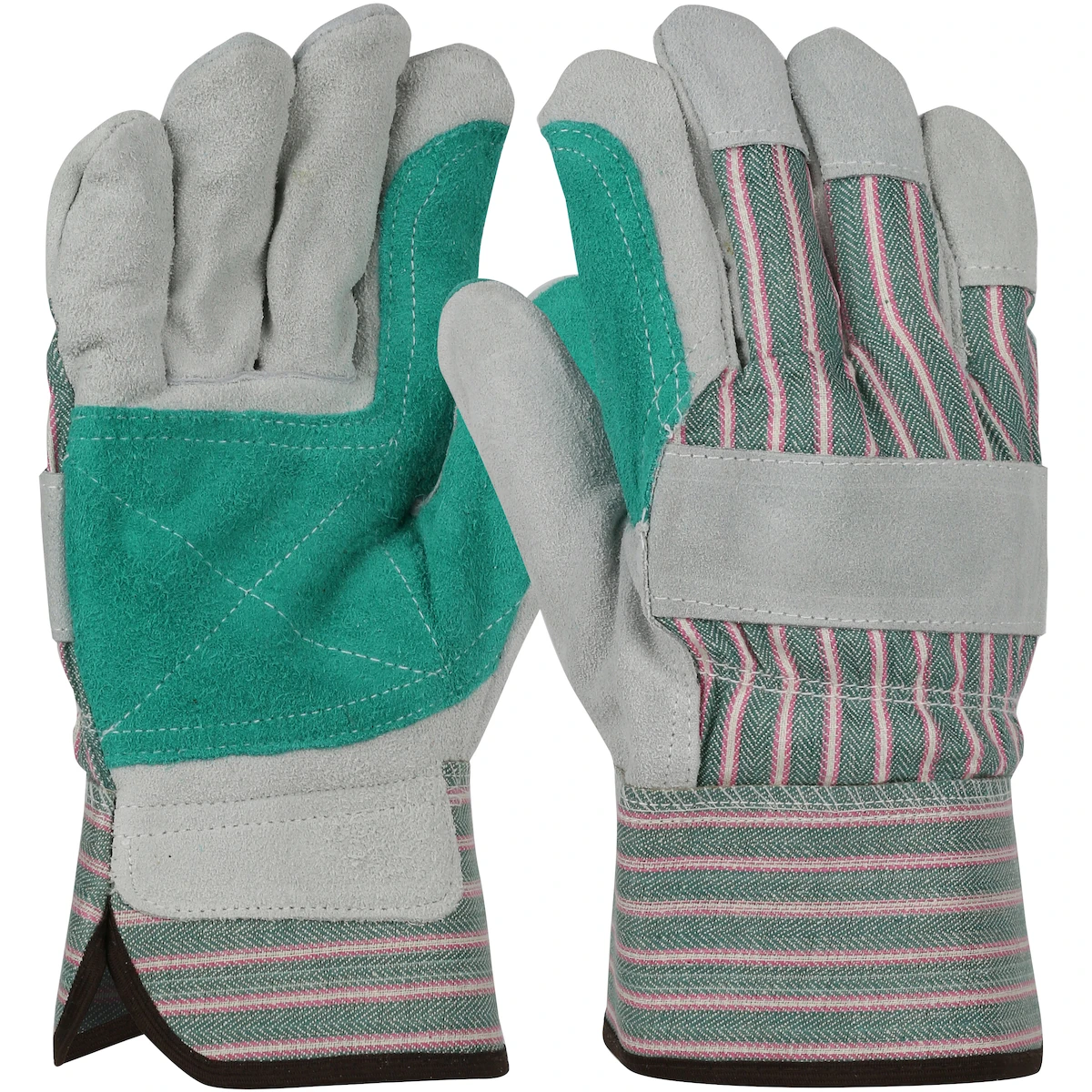 PIP® 500DP  Leather Palm Gloves, Size S, Green