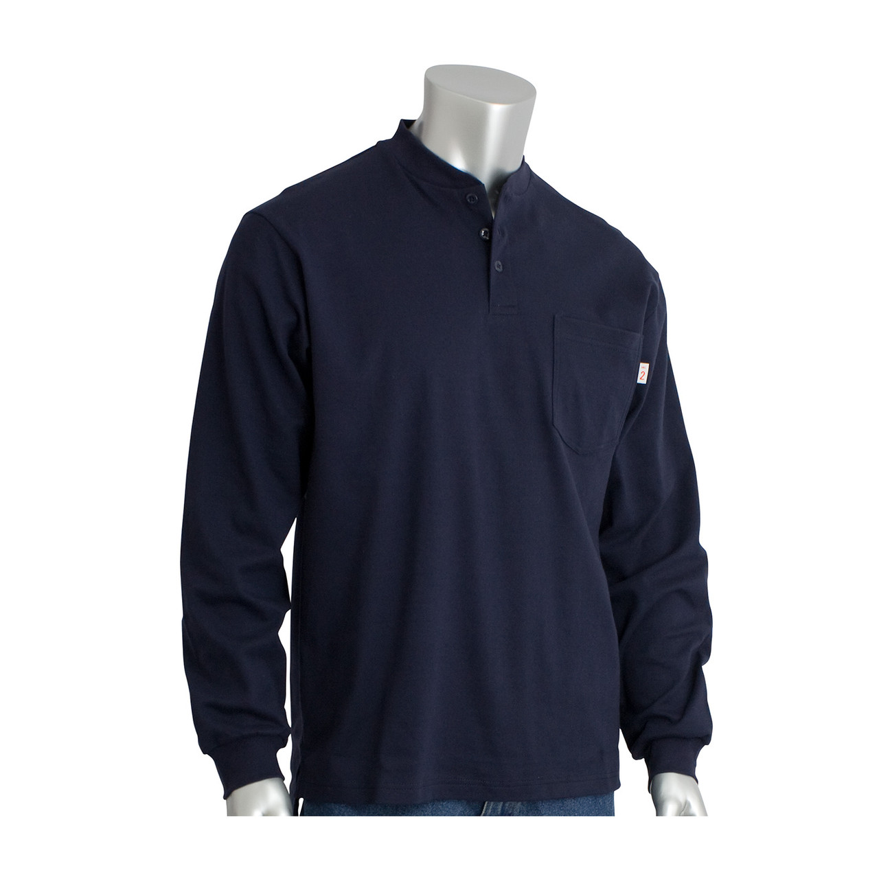 PIP® 385-FRHN 6.5oz FR Clothing, Size 2XL, Navy