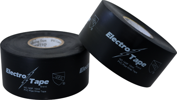 Electro-Tape  2"  (50 mm)      x 100 ft 10mil General Purpose PVC Pipe Wrap Tape - Black 24/CS