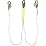 SafeWaze PRO 6' Rope Energy Absorbing Lanyard: Dual Leg, Snap Hooks