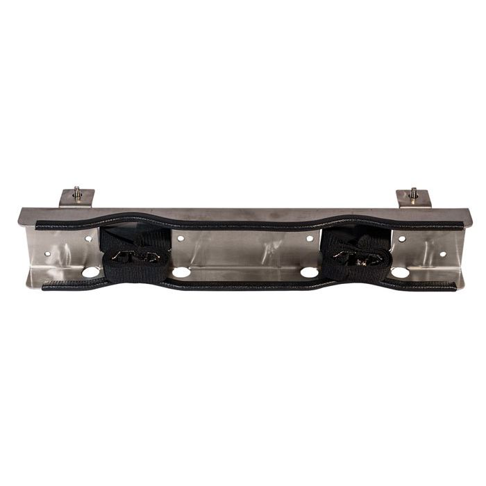 Stainless Steel Gas Cylinder Support Bracket, Two 12" Cylinder Capacity, Bench Mount - 35272
