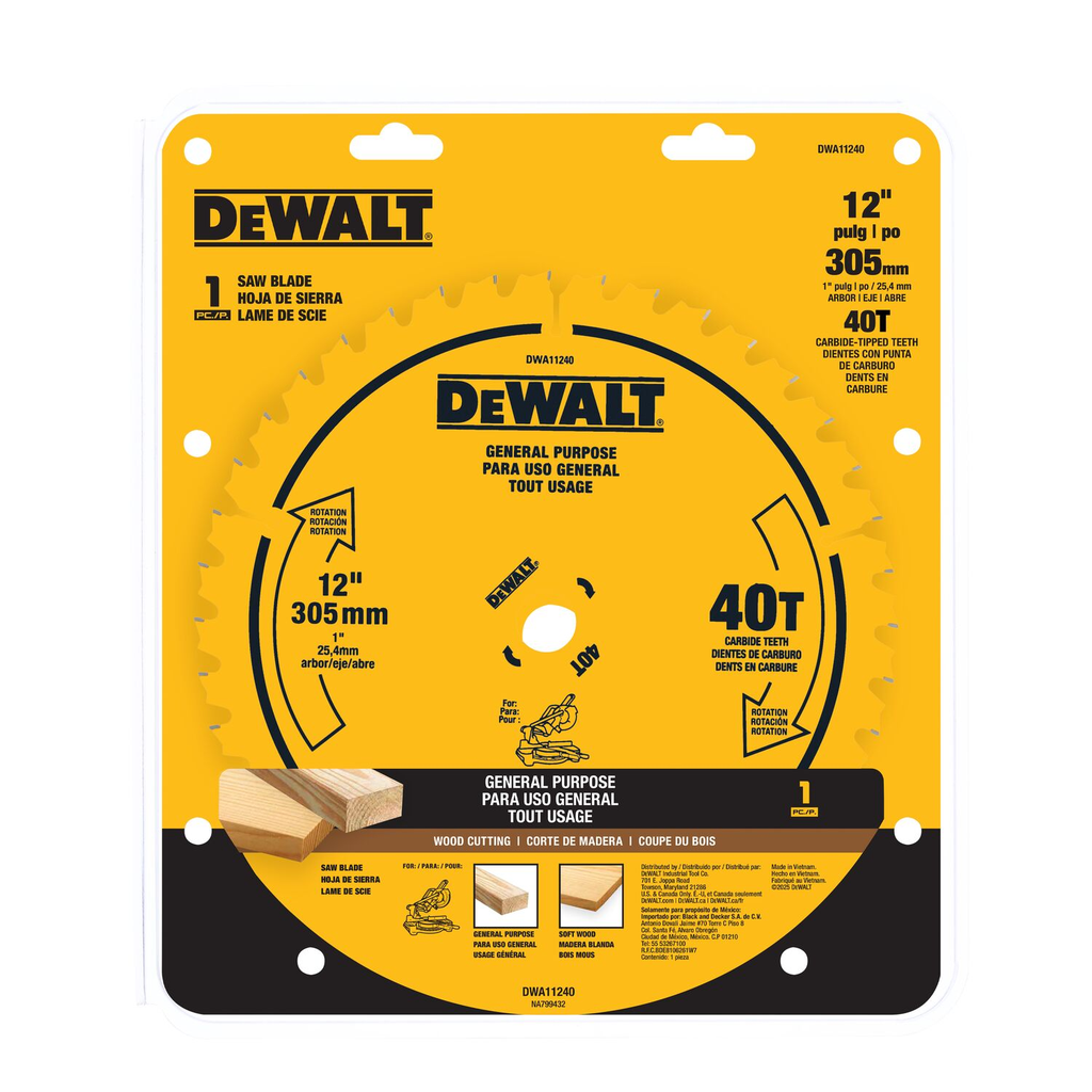 DEWALT 12 IN 40T SAW BLADE