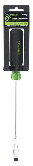 GREENLEE Square Shank 3/8" x 8" Flat Blade Screwdriver
