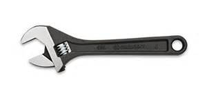6" Black Oxide Finish Adjustable Wrench  (P/N AT26BK)