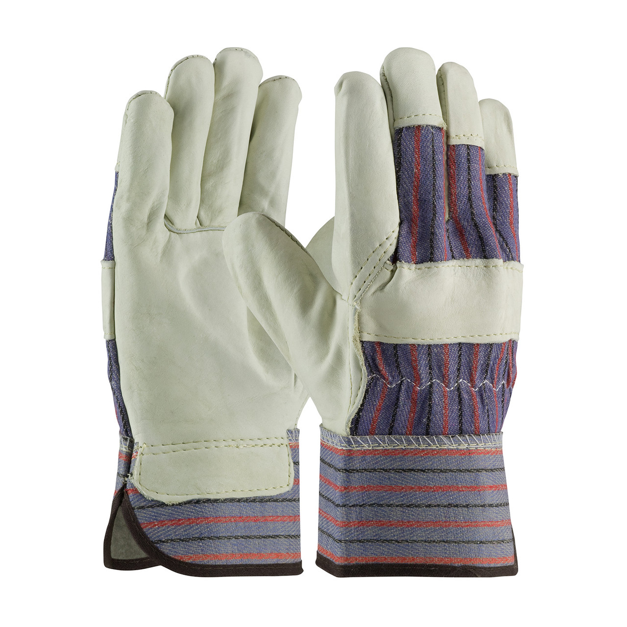 PIP® 87-1563  Leather Palm Gloves, Size M, Blue