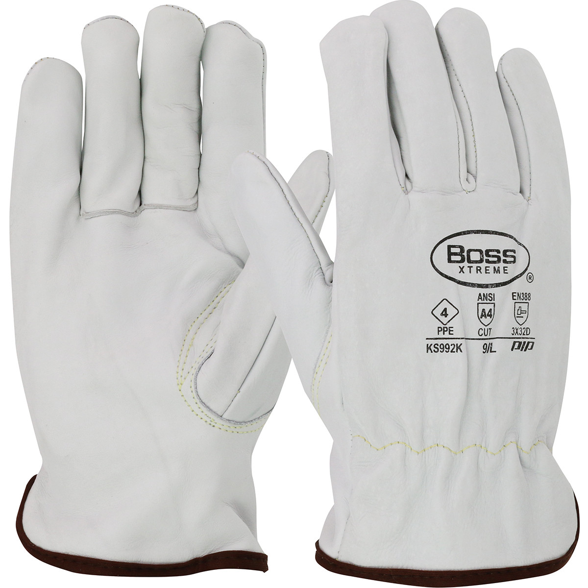 Boss® Xtreme KS992K  Hi Performance Glove, Size 3XL, Natural, ANSI A4