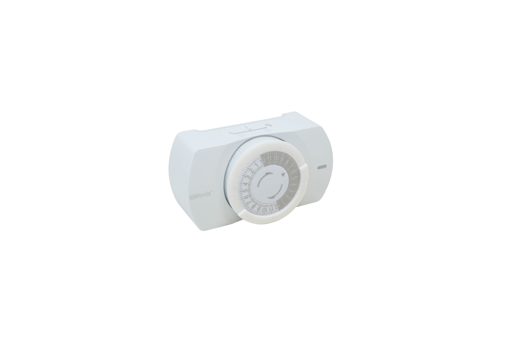 Woods TIMER, INDOOR HEAVY DUTY MECHANICAL WITH NIGHT LIGHT, 2-GROUNDED OUTLETS 6/BX