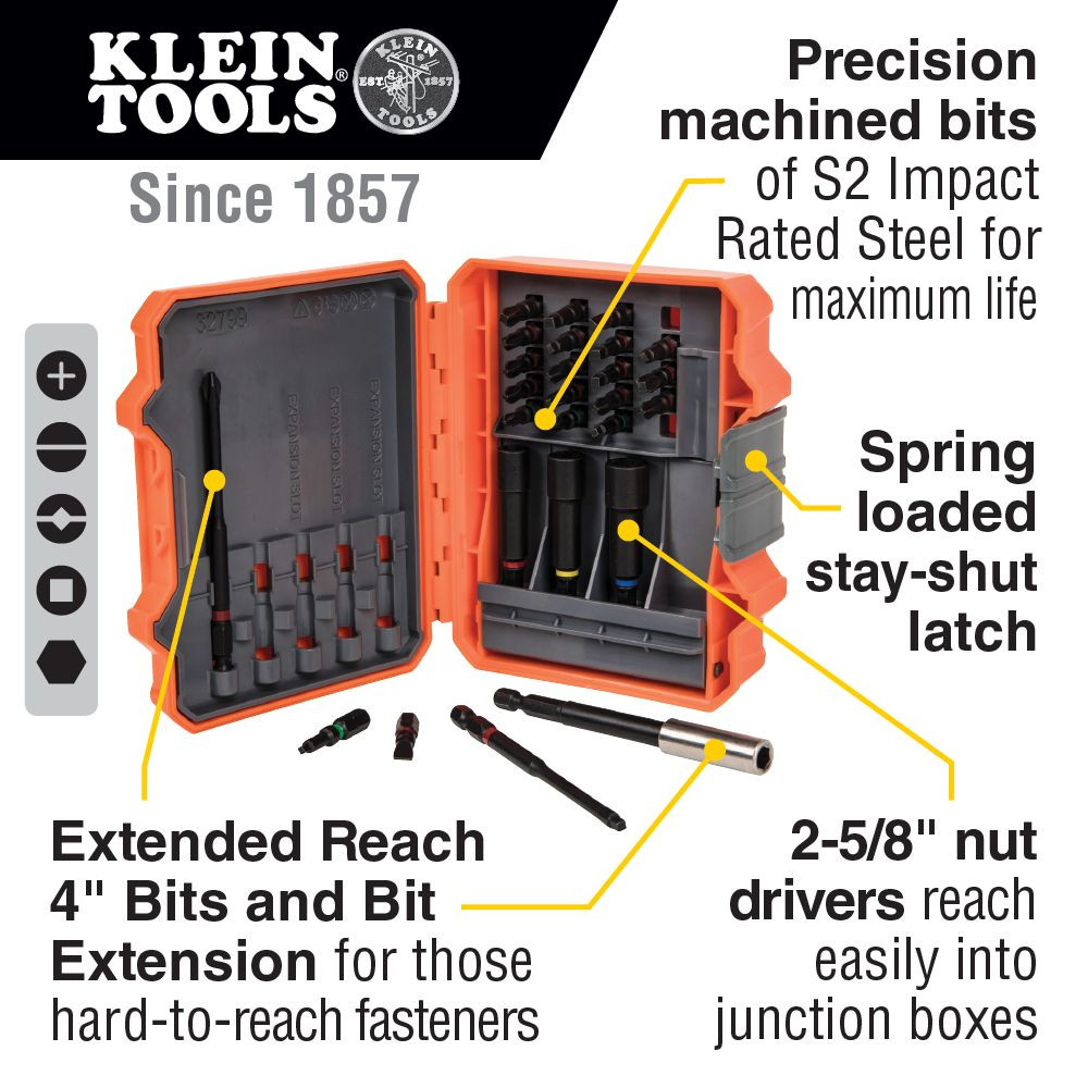 Klein Pro Impact Power Bit Set, 26 Piece