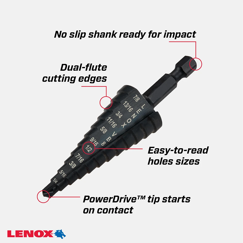 LENOX VB8 Variable Bit 3/16-7/8 Hole Size
