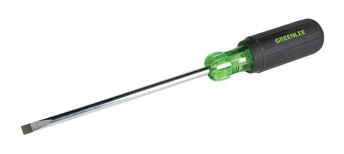 GREENLEE Round Shank 1/4" X 6" Flat Blade Screwdriver
