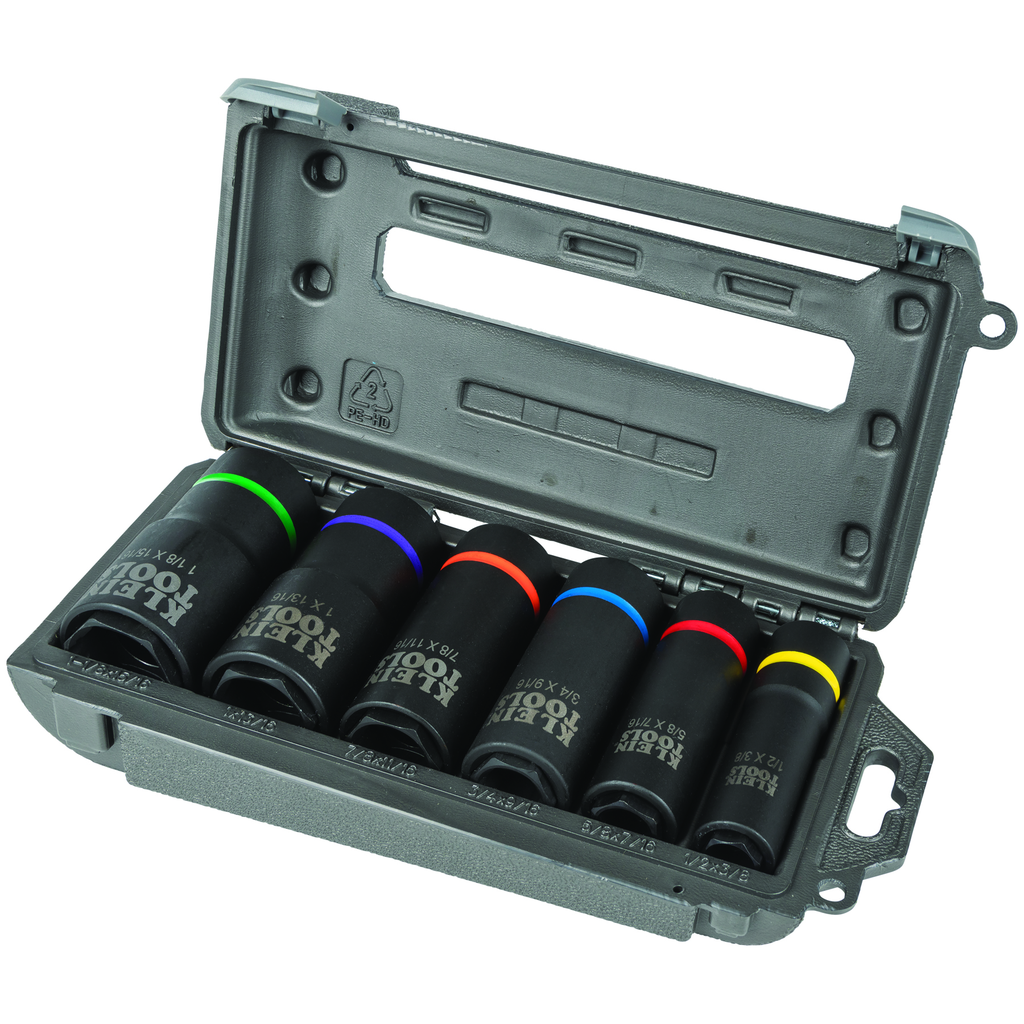 2-in-1 Impact Socket Set, 6-Point, 6-Piece