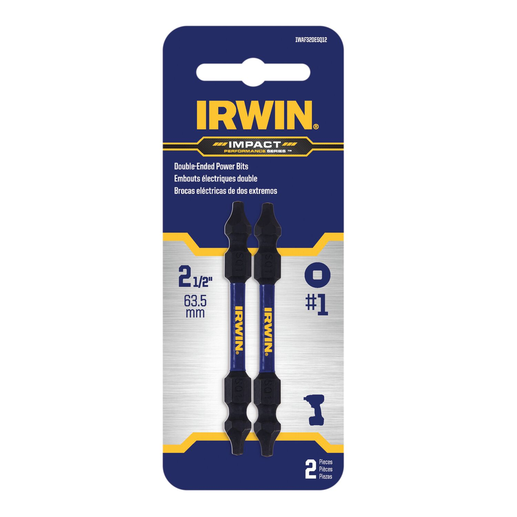 IRWIN IMPACT 2-1/2IN DE SQ1 - 2 PACK