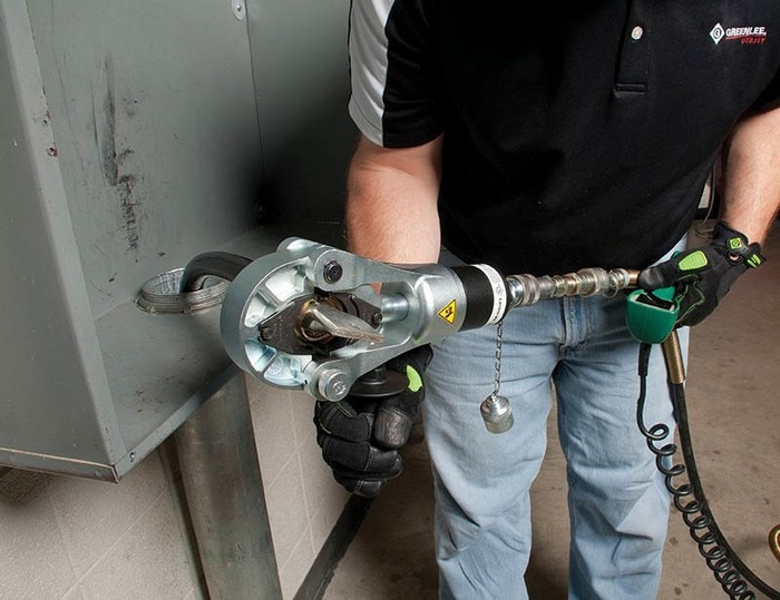 GREENLEE 15-Ton, Flip Top, Remote Head Crimping Tool