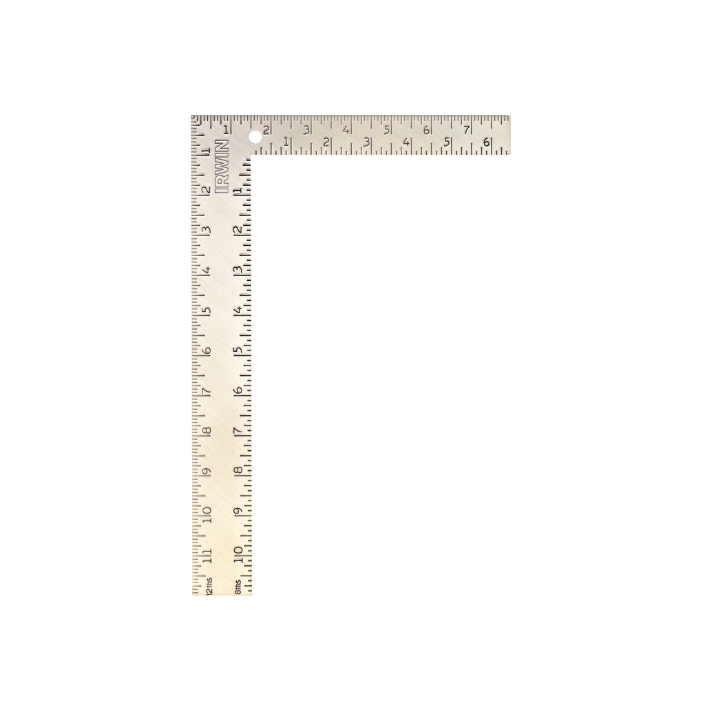 IRWIN STEEL CARPENTER SQUARE 8" X 12"