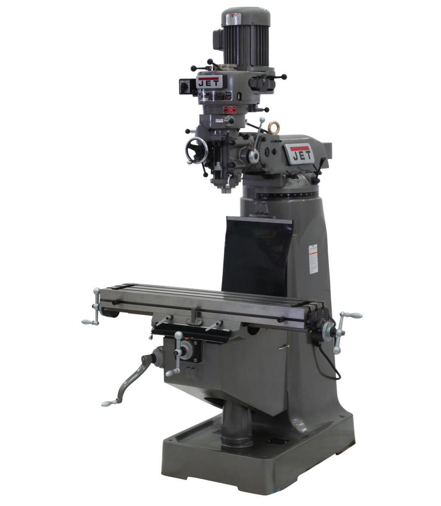 JTM-2 Mill With 3-Axis Newall DP500 DRO (Quill) With X & Y-Axis Powerfeeds