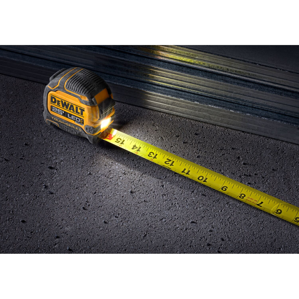 25FT DEWALT LIGHTED TAPE MEASURE