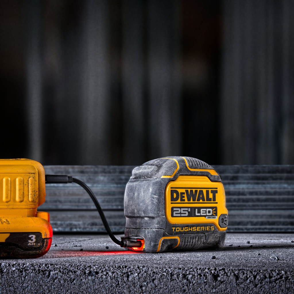 25FT DEWALT LIGHTED TAPE MEASURE