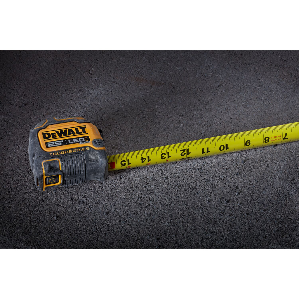 25FT DEWALT LIGHTED TAPE MEASURE