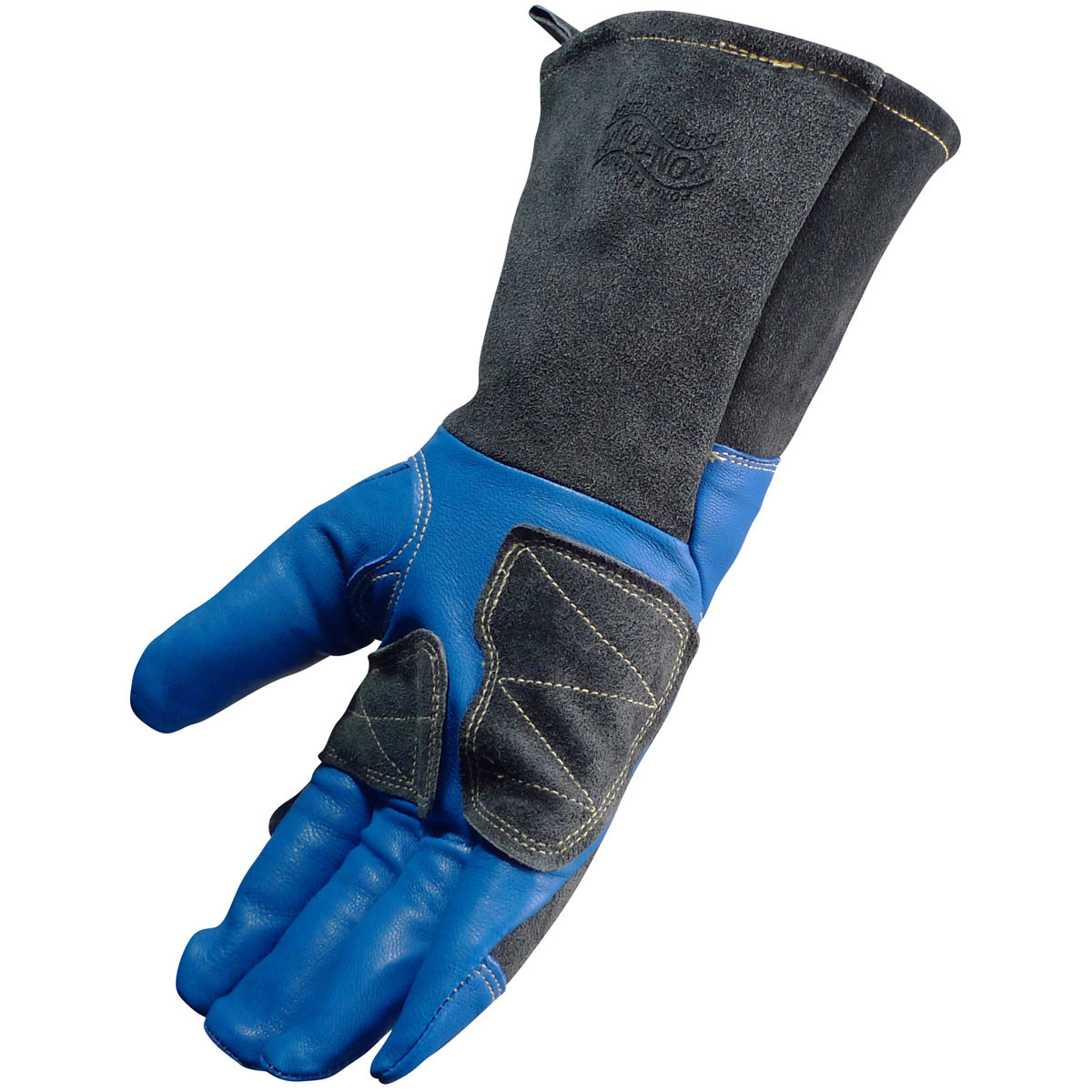 Caiman® 1521  Hand Protect-Welding, Size L, Blue, ANSI A5