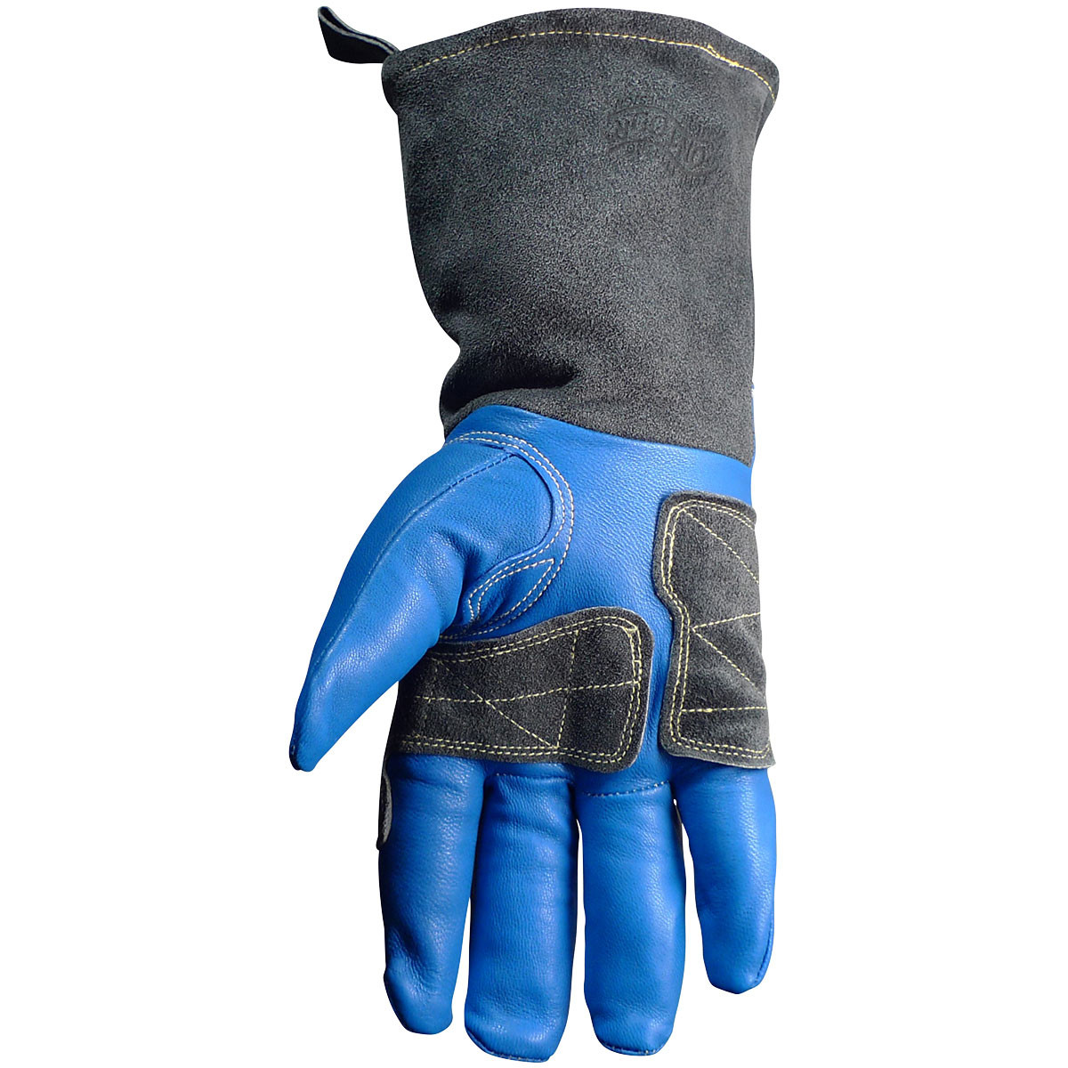 Caiman® 1521  Hand Protect-Welding, Size L, Blue, ANSI A5