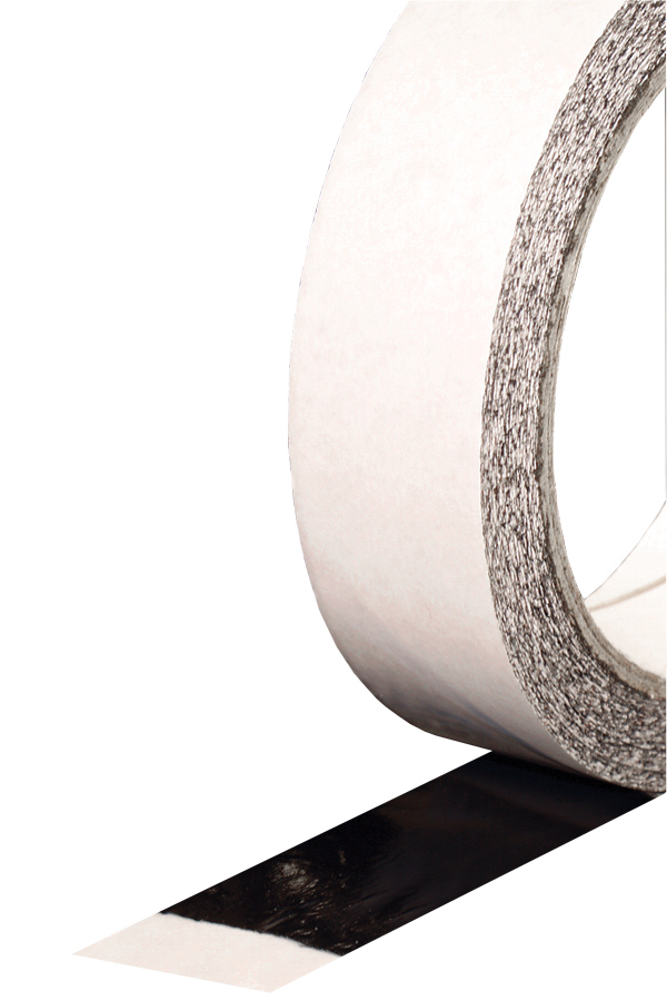 Electro-Tape 1" (24 mm) x 60 yd Black Double Coated Splicing Tissue - Acrylic Adhesive 36/CS