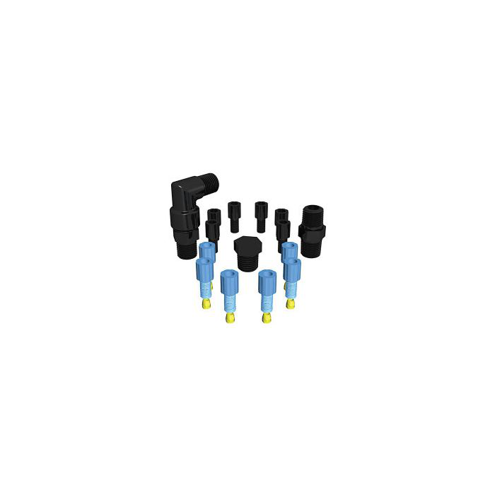 Fittings for Carboy Adapters, six 1/8" fittings and six 1/4" plugs, Package of 1 - #12851