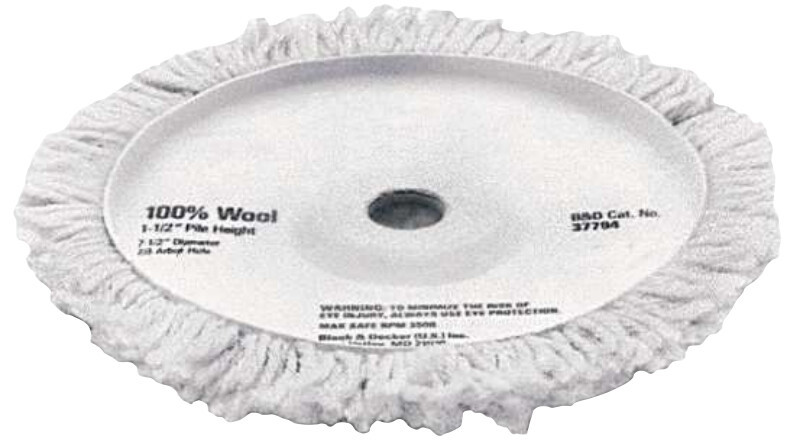 DEWALT Polishing Pad, Wool, 7-1/2-Inch, 1-1/2-Inch Pile