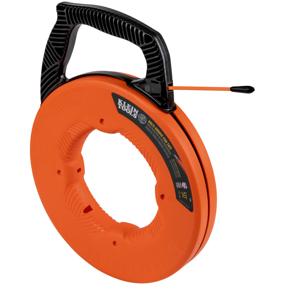 Klein Multi-Groove Fiberglass Fish Tape with Nylon Tip, 50-Foot