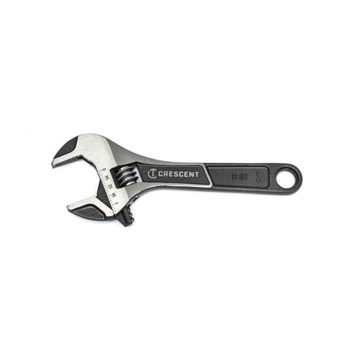 WRENCH,6",ADJ,WIDE JAW,CARDED