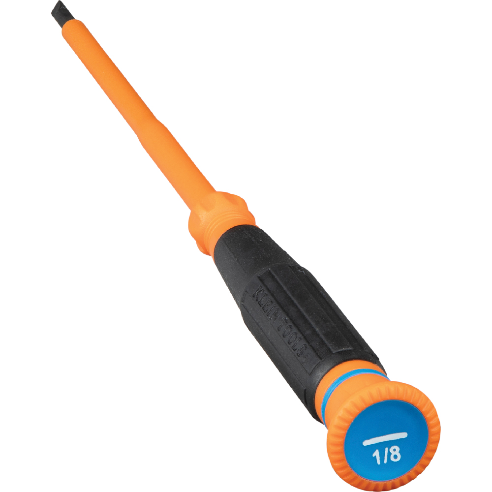 Insulated Precision Screwdriver, 1/8-Inch Slotted, 4-Inch Shank
